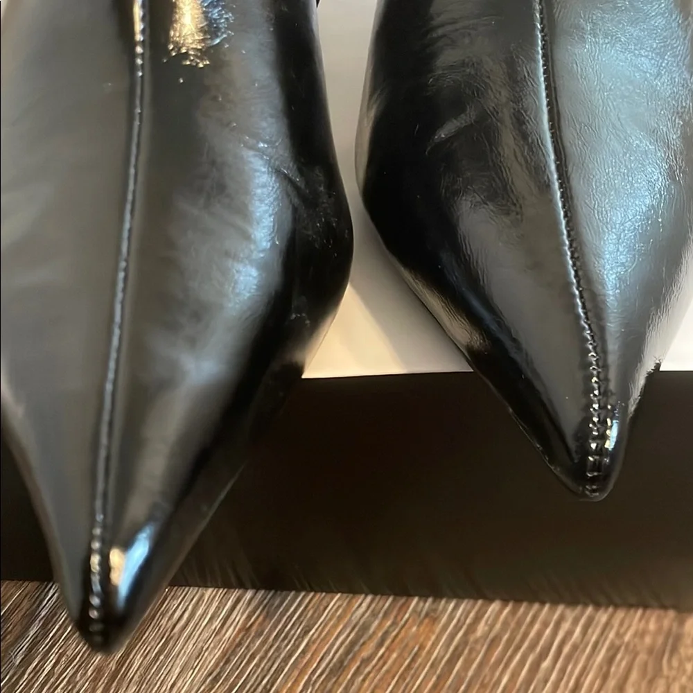 Zara Black Ankle Boots with Buckle Detail - Picture 6 of 8